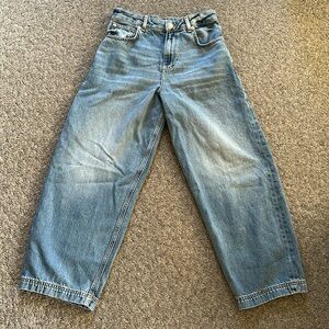 Zara High Waist Mom Blue Denim Jeans